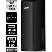Acer Aspire TC1760 DTBHUEM005P445 Harici Radeon RX 550 Intel Core i5 12400 48 GB Ram 4 TB SSD Tower Windows 11 Pro Masaüstü Bilgisayar + PER4 BELLEK