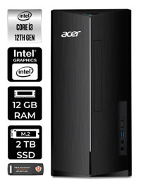 Acer Aspire TC1760 DT.BHUEM.004 Dahili Intel UHD Graphics Intel Core i3 12100 12 GB Ram 2 TB SSD Tower Windows 11 Home Masaüstü Bilgisayar + PER4 BELLEK