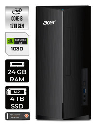 Acer Aspire DT.BHUEM.004 Harici GeForce GT 1030 Intel Core i3 12100 24 GB Ram 4 TB SSD Tower FreeDos Masaüstü Bilgisayar + PER4 BELLEK