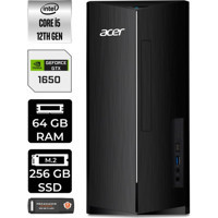Acer Aspire TC1760 DTBHUEM005P346 Harici GeForce GTX 1650 Intel Core i5 12400 64 GB Ram 256 GB SSD Tower FreeDos Masaüstü Bilgisayar + PER4 BELLEK