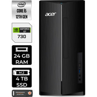 Acer Aspire TC1760 DTBHUEM005P325 Harici GeForce GT 730 4 GB Intel Core i5 12400 24 GB Ram 4 TB SSD Tower FreeDos Masaüstü Bilgisayar + PER4 BELLEK