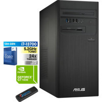 Asus B1S500TE-I7161TBB0D15 Harici GeForce GT 1030 Intel Core i7 13700 32 GB Ram 4 TB SSD Tower FreeDos Masaüstü Bilgisayar + Zetta Flash Bellek