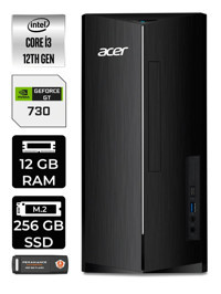 Acer Aspire DT.BHUEM.004 Harici GeForce GT 730 4 GB Intel Core i3 12100 12 GB Ram 256 GB SSD Tower Windows 11 Home Masaüstü Bilgisayar + PER4 BELLEK