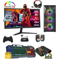 Cachex ATX47 Harici GeForce GTX 1050 Ti Intel Core i5 4570 16 GB Ram 1 TB SSD Tower FreeDos 24 inç Monitörlü Masaüstü Bilgisayar