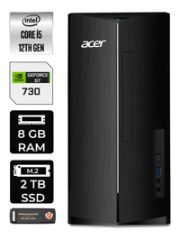 Acer Aspire DT.BHUEM.005 Harici GeForce GT 730 4 GB Intel Core i5 12400 8 GB Ram 2 TB SSD Tower FreeDos Masaüstü Bilgisayar + PER4 BELLEK