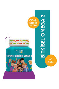 Vitago Gummies Bitkisel Çiğnenebilir Omega 3 Balık Yağı Jel 60 Adet