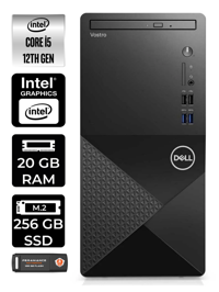Dell Vostro 3910MT N7519VDT3910 Dahili Intel UHD Graphics Intel Core i5 12400 20 GB Ram 256 GB SSD Tower Windows 11 Home Masaüstü Bilgisayar + PER4 BELLEK