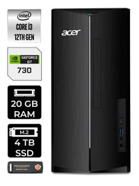 Dell Vostro 3910MT N3563VDT3910EMEA Harici GeForce GT 730 4 GB Intel Core i3 12100 20 GB Ram 4 TB SSD Tower FreeDos Masaüstü Bilgisayar + PER4 BELLEK