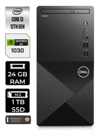 Dell Vostro 3910MT N3563VDT3910EMEA Harici GeForce GT 1030 Intel Core i3 12100 24 GB Ram 1 TB SSD Tower FreeDos Masaüstü Bilgisayar + PER4 BELLEK