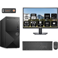 Dell Vostro 3020 N2046VDT3020MTUMNT450 Dahili Intel UHD Graphics 730 Intel Core i5 13400 64 GB Ram 4 TB SSD Tower Windows 11 Pro 21.5 inç Monitörlü Masaüstü Bilgisayar + PER4 BELLEK