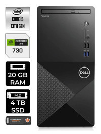 Dell Vostro 3020 N2050VDT3020MT Harici GeForce GT 730 4 GB Intel Core i5 13400 20 GB Ram 4 TB SSD Tower Windows 11 Home Masaüstü Bilgisayar + PER4 BELLEK