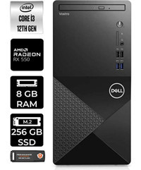 Dell Vostro 3910MT N3563VDT3910P401 Harici Radeon RX 550 Intel Core i3 12100 8 GB Ram 256 GB SSD Tower Windows 11 Pro Masaüstü Bilgisayar + PER4 BELLEK