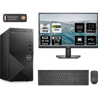 Dell Vostro 3910MT N3563VDT3910MNT3315 Harici GeForce GT 1030 Intel Core i3 12100 16 GB Ram 4 TB SSD Tower FreeDos 21.5 inç Monitörlü Masaüstü Bilgisayar + PER4 BELLEK