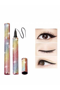 Halvey Kristal Suya Dayanıklı Mat Pastel Siyah Likit Eyeliner