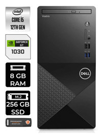 Dell Vostro 3910MT N7519VDT3910 Harici GeForce GT 1030 Intel Core i5 12400 8 GB Ram 256 GB SSD Tower FreeDos Masaüstü Bilgisayar + PER4 BELLEK
