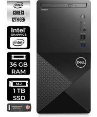 Dell Vostro 3910MT N3563VDT3910P333 Dahili Intel UHD Graphics Intel Core i3 12100 36 GB Ram 1 TB SSD Tower FreeDos Masaüstü Bilgisayar + PER4 BELLEK