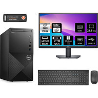 Dell Vostro 3910MT N3563VDT3910MNT389 Dahili Intel UHD Graphics Intel Core i3 12100 40 GB Ram 2 TB SSD Tower Windows 11 Home 23.8 inç Monitörlü Masaüstü Bilgisayar + PER4 BELLEK