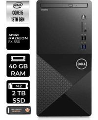 Dell Vostro 3020 N2054VDT3020MTUP339 Harici Radeon RX 550 Intel Core i5 13400 40 GB Ram 2 TB SSD Tower FreeDos Masaüstü Bilgisayar + PER4 BELLEK