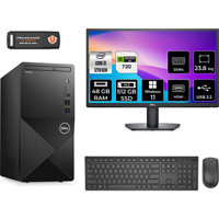 Dell Vostro 3910MT N3563VDT3910MNT2392 Harici GeForce GT 730 4 GB Intel Core i3 12100 48 GB Ram 512 GB SSD Tower Windows 11 Home 23.8 inç Monitörlü Masaüstü Bilgisayar + PER4 BELLEK