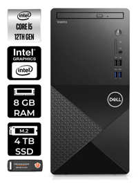 Dell Vostro 3910MT N7519VDT3910 Dahili Intel UHD Graphics Intel Core i5 12400 8 GB Ram 4 TB SSD Tower Windows 11 Home Masaüstü Bilgisayar + PER4 BELLEK
