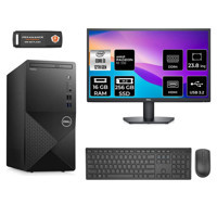 Dell Vostro 3910MT N3563VDT3910 Harici Radeon RX 550 Intel Core i3 12100 16 GB Ram 256 GB SSD Tower FreeDos 23.8 inç Monitörlü Masaüstü Bilgisayar