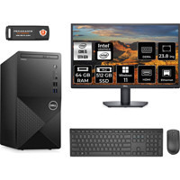 Dell Vostro 3020 N2046VDT3020MTUMNT447 Dahili Intel UHD Graphics 730 Intel Core i5 13400 64 GB Ram 512 GB SSD Tower Windows 11 Pro 23.8 inç Monitörlü Masaüstü Bilgisayar + PER4 BELLEK