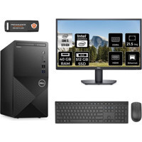 Dell Vostro 3020 N2054VDT3020MTUMNT337 Dahili Intel UHD Graphics 730 Intel Core i5 13400 40 GB Ram 512 GB SSD Tower FreeDos 21.5 inç Monitörlü Masaüstü Bilgisayar + PER4 BELLEK