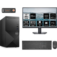 Dell Vostro 3910MT N3563VDT3910MNT1447 Harici Radeon RX 550 Intel Core i3 12100 64 GB Ram 512 GB SSD Tower Windows 11 Pro 21.5 inç Monitörlü Masaüstü Bilgisayar + PER4 BELLEK