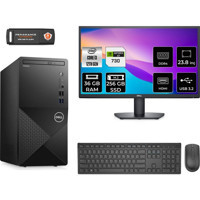 Dell Vostro 3910MT N3563VDT3910MNT2331 Harici GeForce GT 730 4 GB Intel Core i3 12100 36 GB Ram 256 GB SSD Tower FreeDos 23.8 inç Monitörlü Masaüstü Bilgisayar + PER4 BELLEK