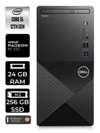 Dell Vostro 3910MT N7519VDT3910 Harici Radeon RX 550 Intel Core i5 12400 24 GB Ram 256 GB SSD Tower Windows 11 Pro Masaüstü Bilgisayar + PER4 BELLEK