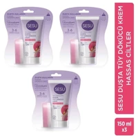 Sesu Duşta Hassas Ciltler İçin Tüm Vücut Genital Bölge Kadın Tüy Dökücü Sprey 3x150 ml