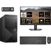 Dell Vostro 3910MT N7519VDT3910MNT1305 Harici Radeon RX 550 Intel Core i5 12400 8 GB Ram 4 TB SSD Tower FreeDos 21.5 inç Monitörlü Masaüstü Bilgisayar + PER4 BELLEK