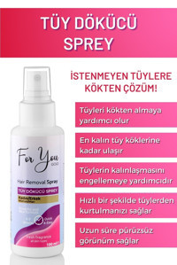 For You Gold Tüm Ciltler İçin Tüm Vücut Genital Bölge Unisex Tüy Dökücü Sprey 100 ml