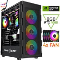 Gameline FR12 Harici GeForce RTX 4060 AMD Ryzen 7 5700X 32 GB Ram DDR4 1 TB SSD Tower FreeDos Masaüstü Bilgisayar