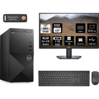 Dell Vostro 3910MT N7519VDT3910MNT423 Dahili Intel UHD Graphics Intel Core i5 12400 24 GB Ram 1 TB SSD Tower Windows 11 Pro 21.5 inç Monitörlü Masaüstü Bilgisayar + PER4 BELLEK
