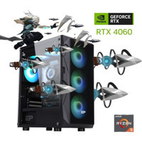 Güneysu Gaming Harici GeForce RTX 4060 AMD Ryzen 5 5600 16 GB Ram DDR4 1 TB SSD Tower FreeDos Masaüstü Bilgisayar