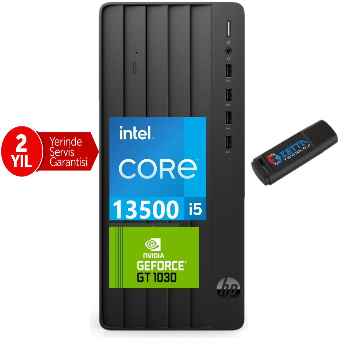 HP 290 Pro G9 HP8T2W9ESV16 Harici GeForce GT 1030 Intel Core i5 13500 8 GB Ram 2 TB SSD Tower Windows 11 Home Masaüstü Bilgisayar + WeblegelsinUsbBellek