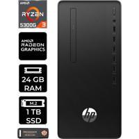 HP 295 G9 6D391EAP323 Harici Radeon RX 550 AMD Ryzen 3 5300G 24 GB Ram 1 TB SSD Tower FreeDos Masaüstü Bilgisayar + PER4 BELLEK