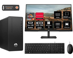 HP 295 G9 6D391EAMNT422 Dahili Radeon Vega 6 AMD Ryzen 3 5300G 24 GB Ram 512 GB SSD Tower Windows 11 Pro 23.8 inç Monitörlü Masaüstü Bilgisayar + PER4 BELLEK