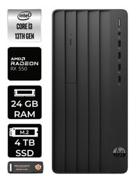 HP Pro Tower 290 G9 8T2X0ES Harici Radeon RX 550 Intel Core i3 13100 24 GB Ram 4 TB SSD Tower Windows 11 Home Masaüstü Bilgisayar + PER4 BELLEK