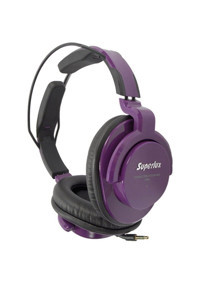 Superlux HD661 3.5 mm Mikrofonlu Kablolu Stüdyo Kulak Üstü Kulaklık Mor