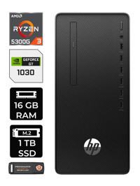 HP 295 G9 6D391EA Harici GeForce GT 1030 AMD Ryzen 3 5300G 16 GB Ram 1 TB SSD Tower FreeDos Masaüstü Bilgisayar + PER4 BELLEK