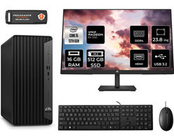 HP Pro Tower 290 G9 8T2W9ESMNT1312 Harici Radeon RX 550 Intel Core i5 13500 16 GB Ram 512 GB SSD Tower FreeDos 23.8 inç Monitörlü Masaüstü Bilgisayar + PER4 BELLEK