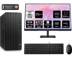 HP Pro Tower 290 G9 6D3A1EAMNT1431 Harici Radeon RX 550 Intel Core i3 12100 36 GB Ram 256 GB SSD Tower Windows 11 Pro 23.8 inç Monitörlü Masaüstü Bilgisayar + PER4 BELLEK