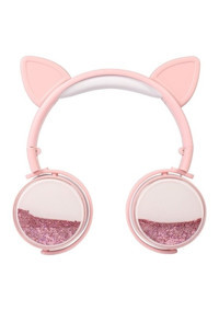 Ally Kedi 3.5 mm Mikrofonlu Kablolu Kulak Üstü Kulaklık Pembe