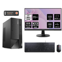 Lenovo Thinkcentre Neo 50T 11SC001ATX Harici Radeon RX 550 Intel Core i3 12100 20 GB Ram 256 GB SSD Tower FreeDos 23.8 inç Monitörlü Masaüstü Bilgisayar