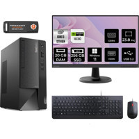 Lenovo Thinkcentre Neo 50T 11SC001ATXMNT3416 Harici GeForce RTX 3060 Ti Intel Core i3 12100 20 GB Ram 256 GB SSD Tower Windows 11 Pro 23.8 inç Monitörlü Masaüstü Bilgisayar + PER4 BELLEK