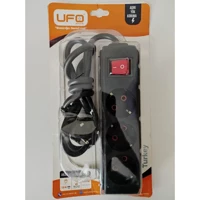 Ufo Electric 30410 3'lü Soket 1.5 metre Kablolu Tekli Akım Korumalı Priz
