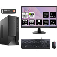 Lenovo Thinkcentre Neo 50T 11SC001ATXMNT3358 Harici GeForce RTX 3060 Ti Intel Core i3 12100 12 GB Ram 1 TB SSD Tower Windows 11 Home 23.8 inç Monitörlü Masaüstü Bilgisayar + PER4 BELLEK