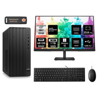 HP Tower 290 G9 8T2X2ES Harici Radeon RX 550 Intel Core i7 13700 48 GB Ram 1 TB SSD Tower Windows 11 Home 23.8 inç Monitörlü Masaüstü Bilgisayar